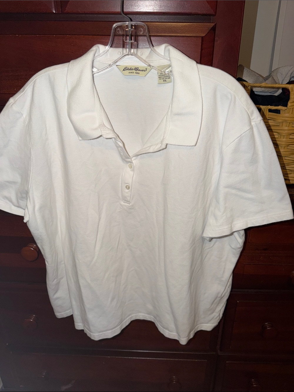 Eddie Bauer Men’s White Short-Sleeve Polo